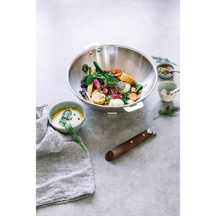 Wok CRISTEL 30cm Casteline amovible inox
