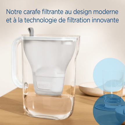 Carafe filtrante BRITA style grise