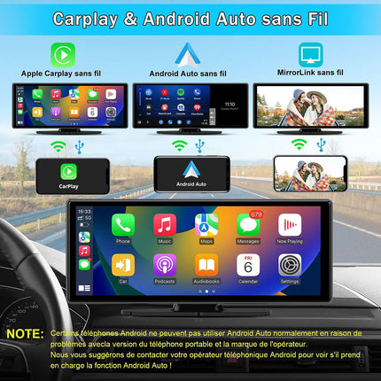 Autoradio connecté JUNSUN 10.26" GPS KAM USB Avec écran Carplay