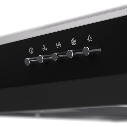 Hotte casquette KLARSTEIN Contempo 60cm encastrée 200m³/h LED inox