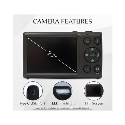 Appareil photo Compact YASHICA DigiMate 100 Black