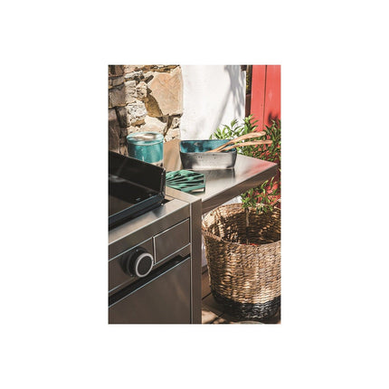 Chariot Plancha FORGE ADOUR CH MIF 60 en inox fermé compatible plancha Modern 60