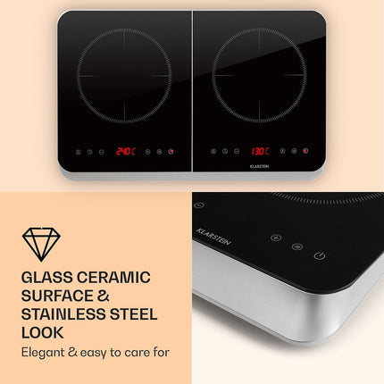 Domino induction KLARSTEIN InnoChef - 3400W - Noir