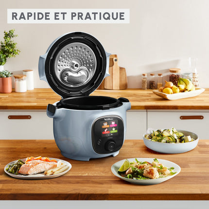 Cookeo MOULINEX Mini Light Blue 150 recettes CE880410