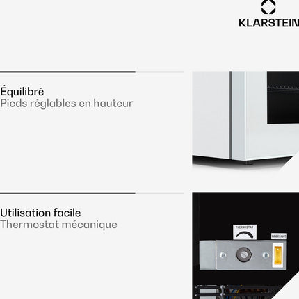 Congélateur top KLARSTEIN IceAge 88L CEE E 3 clayettes vitré blanc