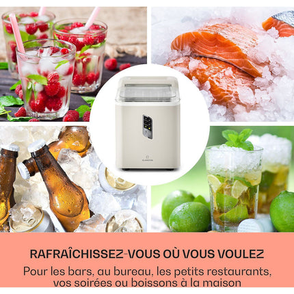 Machine à glaçons KLARSTEIN Albaron - 12 kg/24 - Crème
