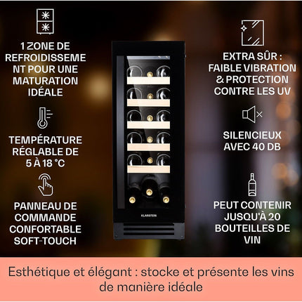 Cave à vin de service KLARSTEIN Vinovilla Smart - Noir