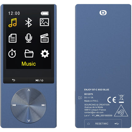 Lecteur MP4 ESSENTIELB Enjoy BT USB-C 8Go Bleu 2026