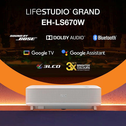Vidéoprojecteur home cinéma EPSON EH-LS670W 2025 4K PRO UHD, Google TV