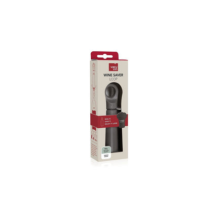 Aérateur de vin VACUVIN Pompe Loop graphite avec bouchon