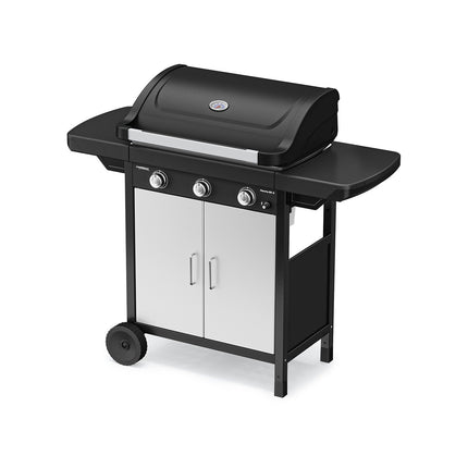 Plancha gaz CAMPINGAZ EX 3 noir 3 brûleurs sur chariot couvercle de cuissson, 60x35 cm