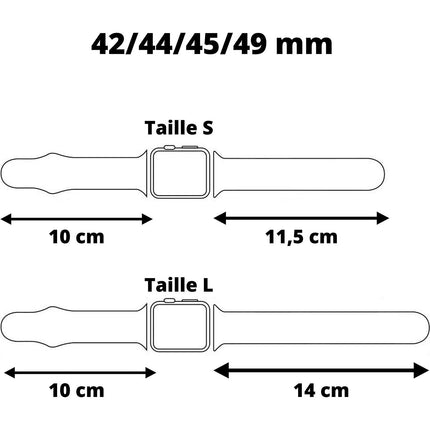 Bracelet PHONILLICO apple Watch 42/44/45/49mm - noir