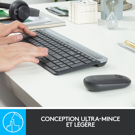 Clavier + Souris LOGITECH MK470 Graphite