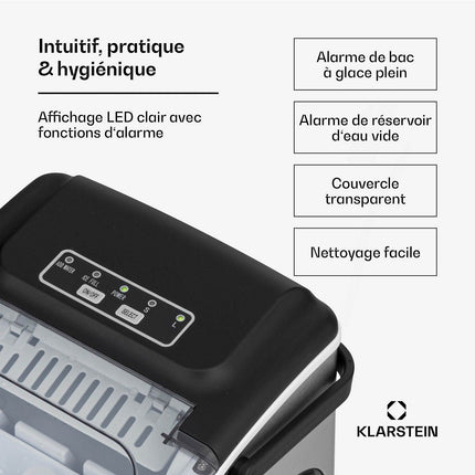 Machine à glaçons KLARSTEIN Caldwell 12 kg de glaçons/24h auto Inox Reconditionné