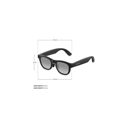 Lunettes connectées PRIXTON Full HD avec Assistant IA, Noir