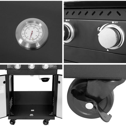 Barbecue gaz COOK'IN GARDEN Barbecue au gaz FYRA avec thermomètre -