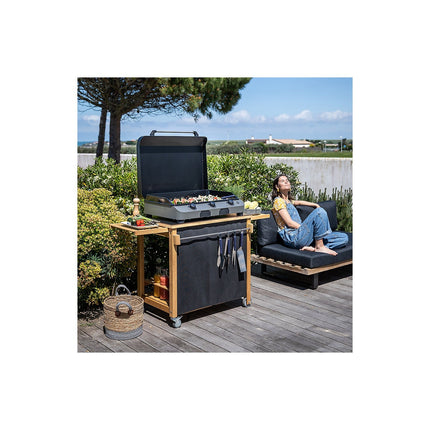 Chariot Plancha ENO Emile bois compatible plancha de 45 à 80 cm