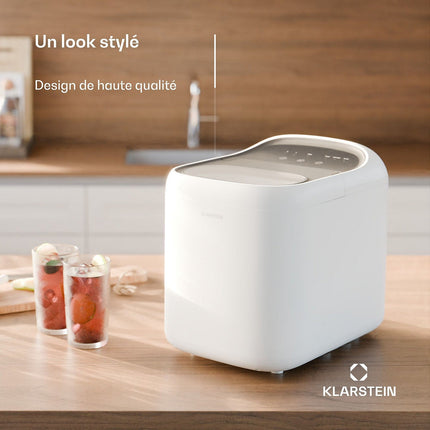 Machine à glaçons KLARSTEIN SparkIce 15kg/24h 2 modes auto Blanc