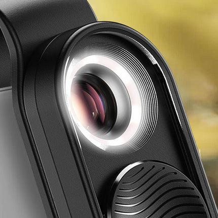 Objectif smartphone AVIZAR Zoom 100X + Anneau LED 30mAh - Noir