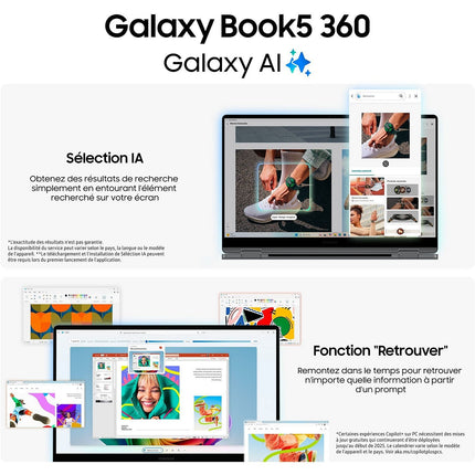 Ordinateur portable SAMSUNG Galaxy Book5 360 15,6 U5 16Go 512Go AI Copilot+PC