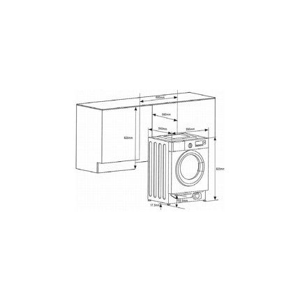 Lave linge hublot encastrable AMICA LL AWBI814iAW Reconditionné