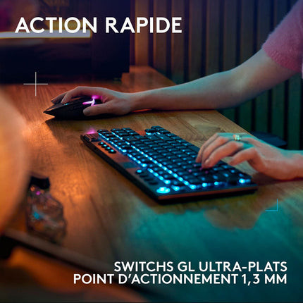 Clavier gamer sans fil LOGITECH G915 X Lightspeed TKL Tactile Noir