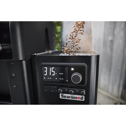 Barbecue pellet WEBER Searwood XL 600, sur chariot, de 80 à 315°, surface de cuisson 91 x 45 cm, thermostat digital