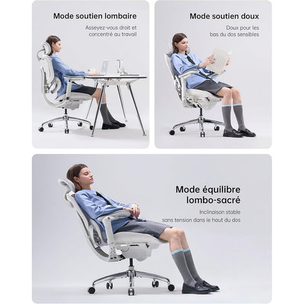 Fauteuil ergonomique SIHOO C300 Pro V2 chaise ergonomique blanc