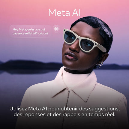 Lunettes connectées META Ray-Ban Wayfarer (Gen 1) Noir Brillant, Transparent