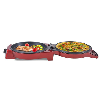 Four à pizza électrique TECHWOOD Four à Pizza et tartes ROUGE avec Grill