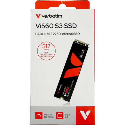 Disque dur SSD interne VERBATIM Disque interne SSD M.2 Verbatim 512Go