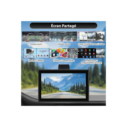 Autoradio connecté JUNSUN Écran 9 pouces, caméra de recul CarPlay