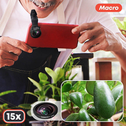 Objectif smartphone AVIZAR Téléobjectif, Fisheye Grand Angle Macro