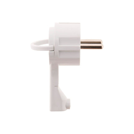 Adaptateur d'alimentation ZENITECH Fiche mâle 2P+T 16A extra plate Blanc -
