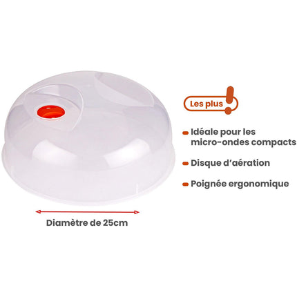 Cloche anti-projections ESSENTIELB pour micro-ondes 29cm