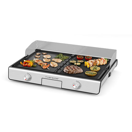 Plancha électrique RIVIERA ET BAR QPL530 réversible à poser, 45.5x28.5 cm