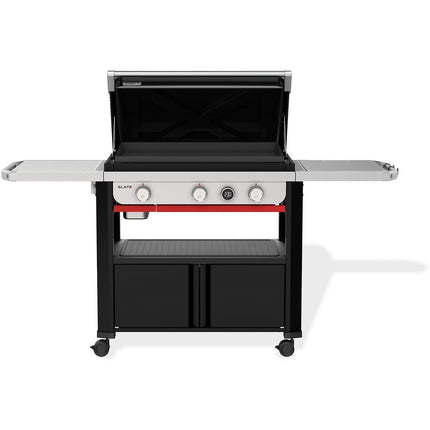 Plancha gaz WEBER black 3 brûleurs sur chariot, 76x46 cm