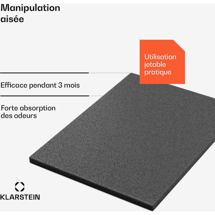 Poubelle de cuisine tri sélectif KLARSTEIN Filtre anti-odeur à charbon actif
