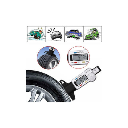 JUNSUN Outil de mesure pour pneus Silver