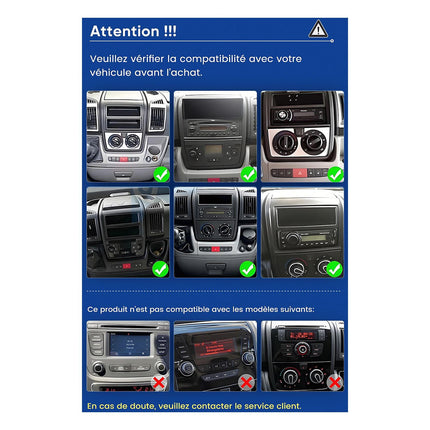 Autoradio connecté JUNSUN pour Fiat Ducato 2006-2021 13.1"Carplay