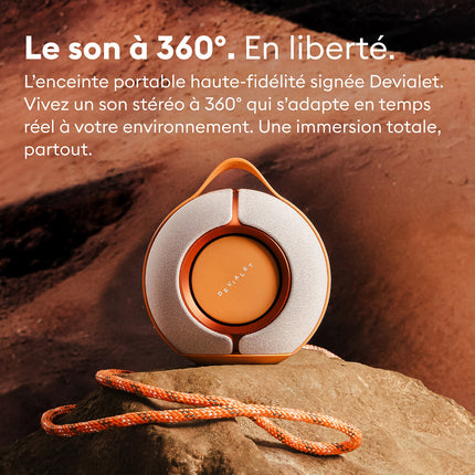 Enceinte portable DEVIALET Mania White Mist + Étui de transport inclus