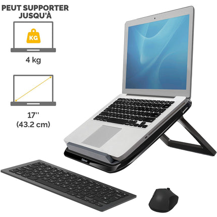 SUPPORT FELLOWES pc portable ergonomique Quicklift I noir