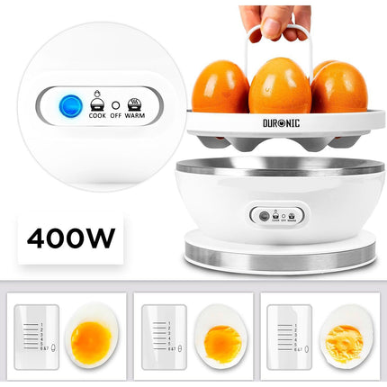 Cuiseur à oeufs DURONIC Duronic EB27 WE Cuiseur à œufs 400W 1 à