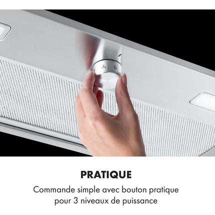 Hotte encastrable KLARSTEIN Simplica encastrable 70cm 400m³/h inox