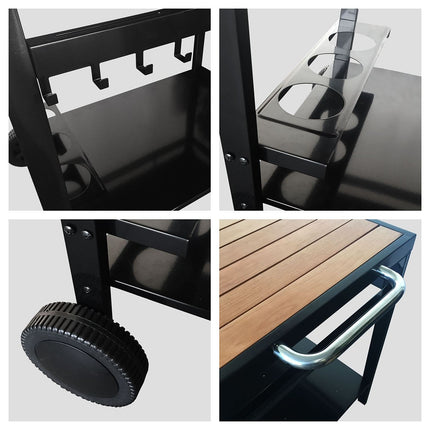 Desserte HAPPY GARDEN Desserte AVEIRO noire pour plancha