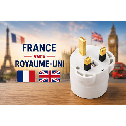 Adaptateur de voyage ESSENTIELB France vers Royaume Uni