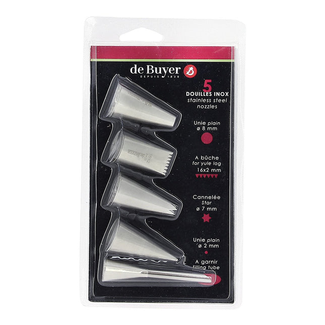 Douille à pâtisserie DE BUYER 5 assorties 2114.05