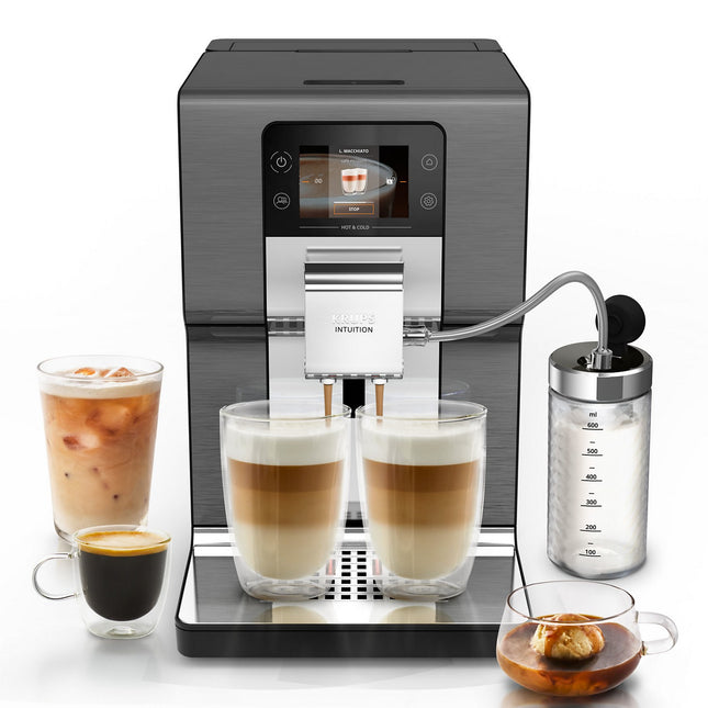 Expresso Broyeur KRUPS EA879NE0 Intuition Experience, Hot&Cold, 36 recettes