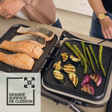 Grille-viande CUISINART GR47BE Elite plancha grill bleu nuit