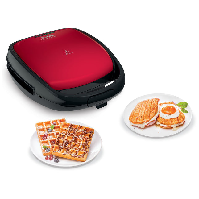 Croque/gaufre TEFAL colormania rouge snack time